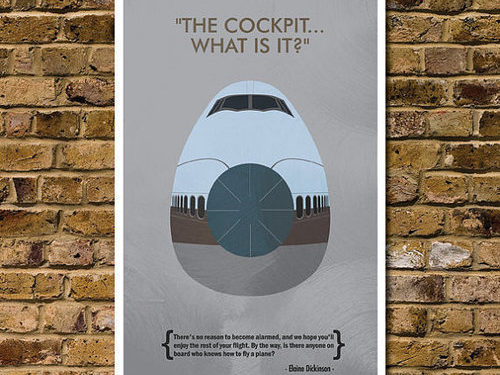 Airplane movie poster print