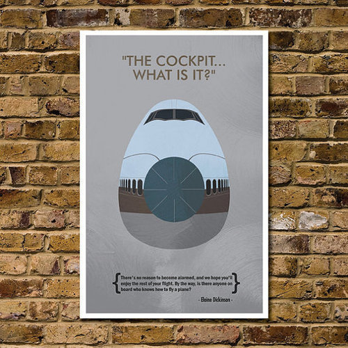 Airplane movie poster print