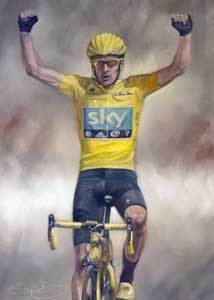 Bradley Wiggins 2012 Tour De France Winner sporting art