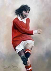 George Best United Legend sporting art