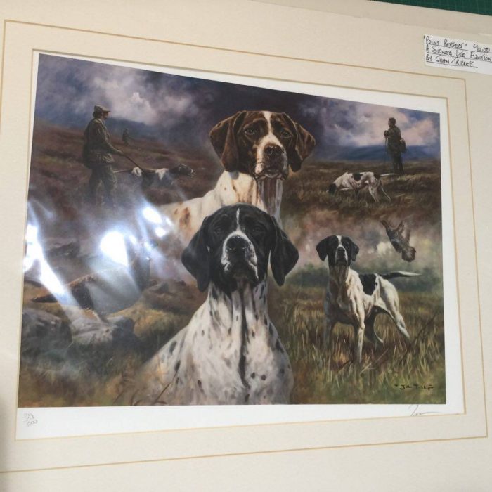 Point Perfect (Painting of dogs in a field)