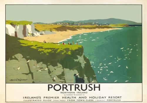 Portrush, White Rocks Beech painting